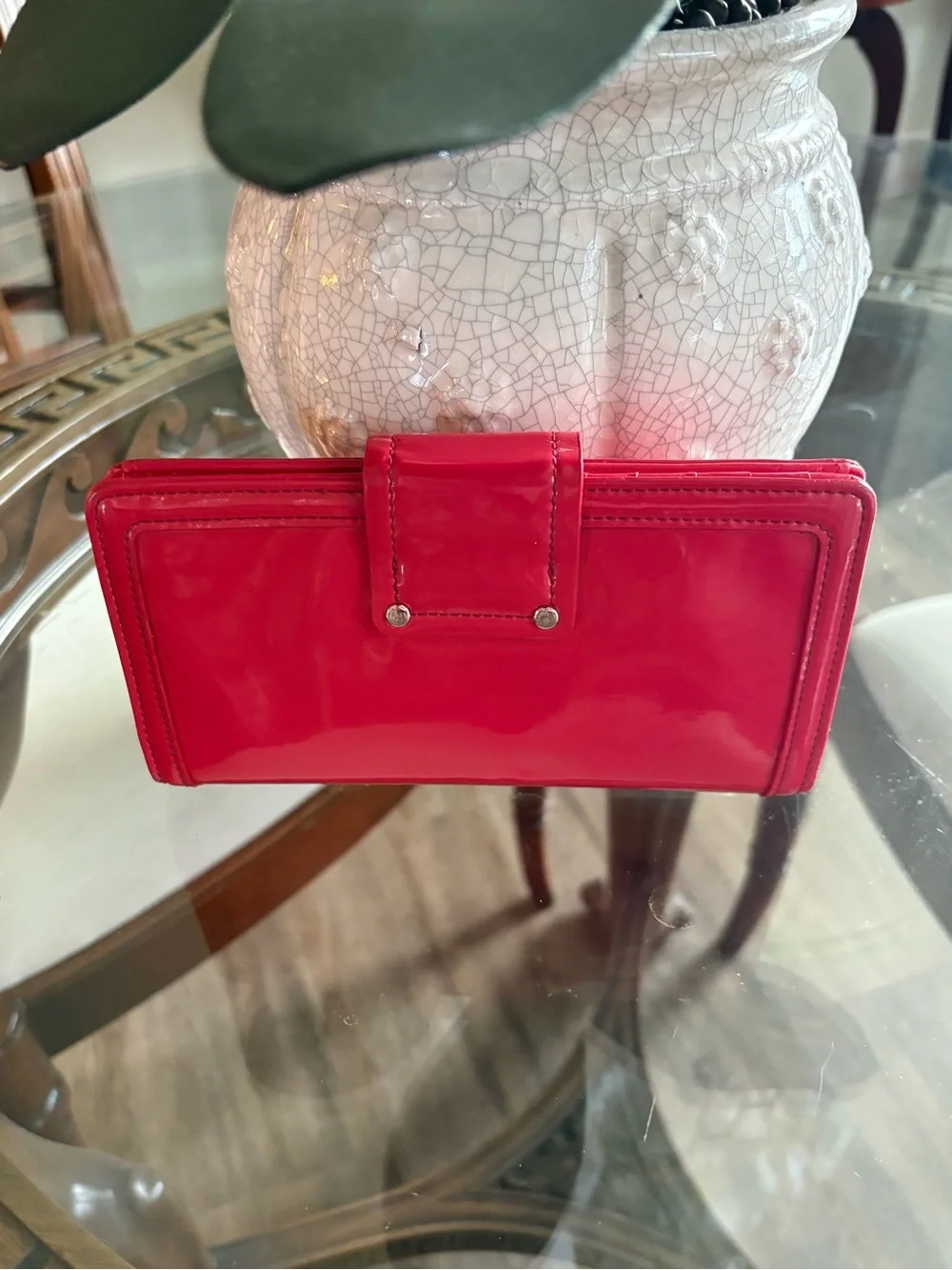 ❤️❤️MARC BY MARC JACOBS RED PATENT LEATHER TURNLOCK WALLET!❤️❤️